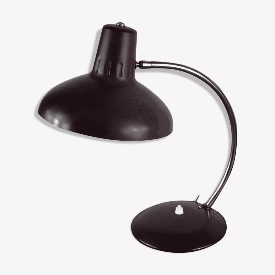 Lampe de bureau vintage Luminorex bordeaux